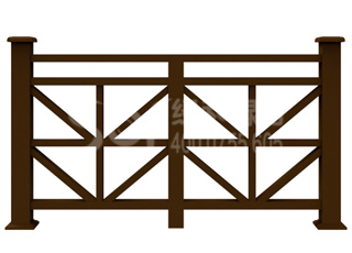 木塑河道护栏/木塑塑木栏杆