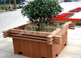正方形木塑花箱/木塑塑木花箱