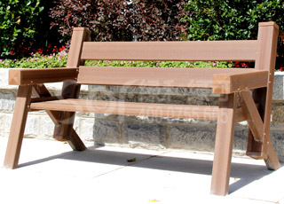 木塑户外靠背椅/木塑塑木休闲椅