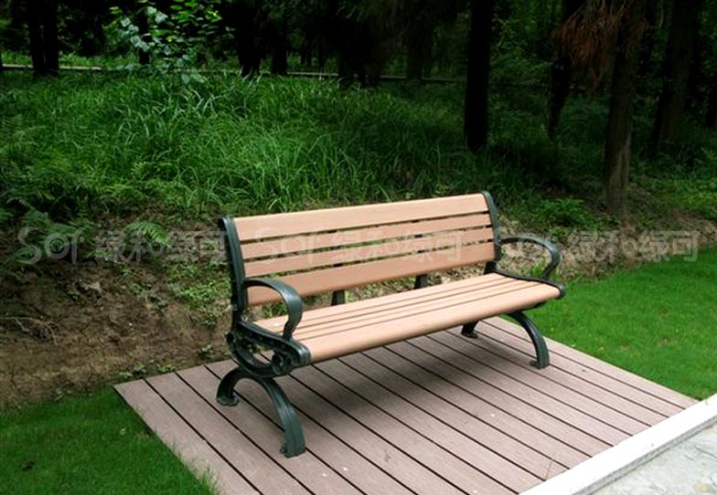 木塑靠背休闲椅/木塑塑木休闲椅