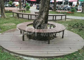 木塑围树休闲凳/木塑塑木围树椅