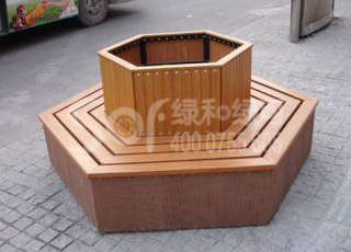 木塑休闲围树凳/木塑塑木围树椅