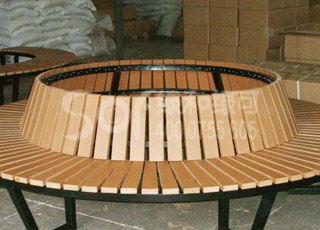 木塑圆形围树凳/木塑塑木围树椅