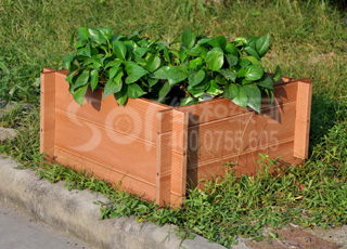 方形木塑花箱/木塑塑木花箱