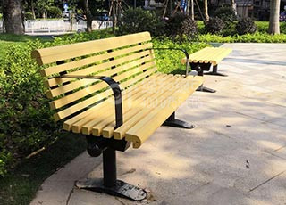 公园木塑休闲椅/木塑塑木休闲椅