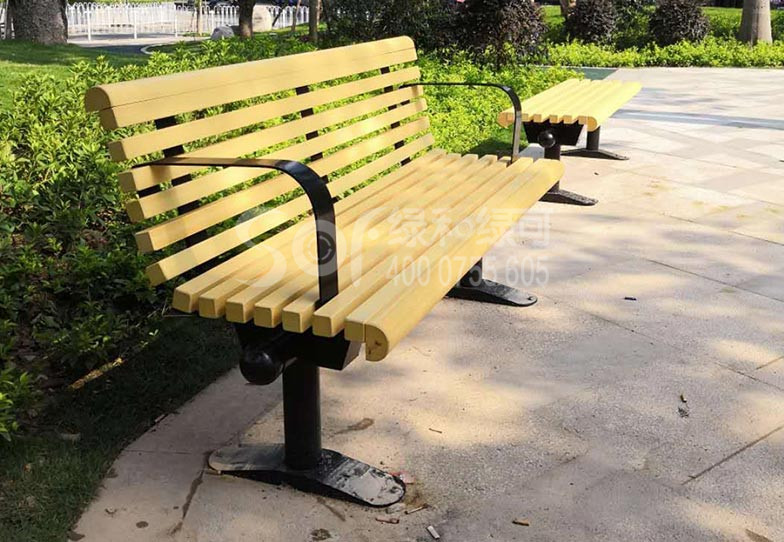 公园木塑休闲椅/木塑塑木休闲椅
