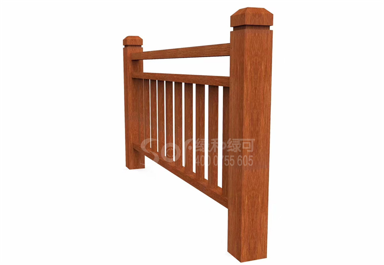 瓷态色户外竹木栏杆