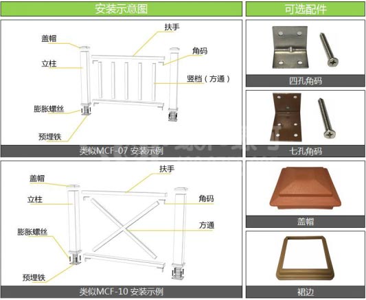 木塑栏杆安装
