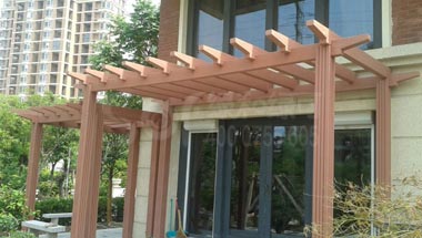 苏州新区科技城木塑廊架