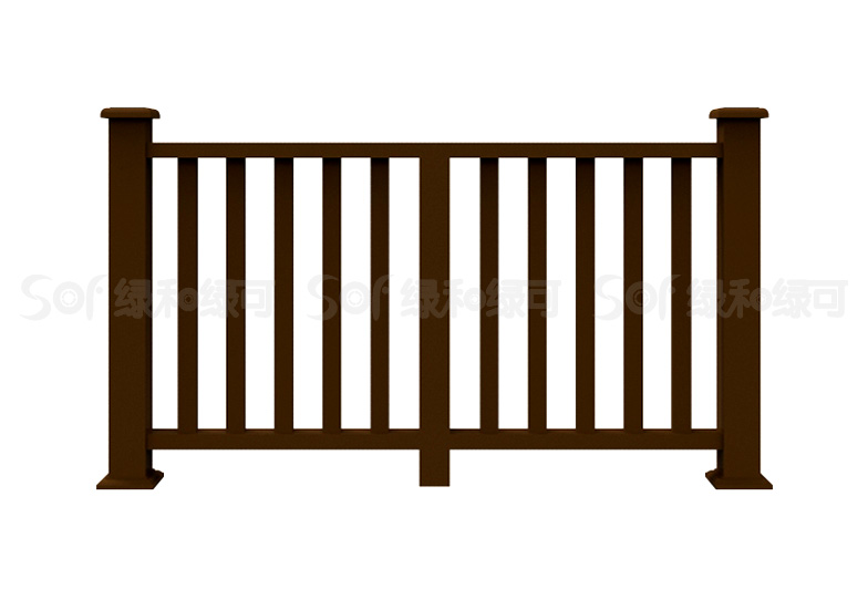 公园木塑护栏/木塑塑木栏杆