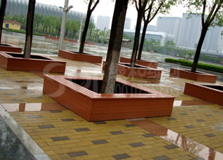 木塑围树椅凳/木塑塑木围树椅