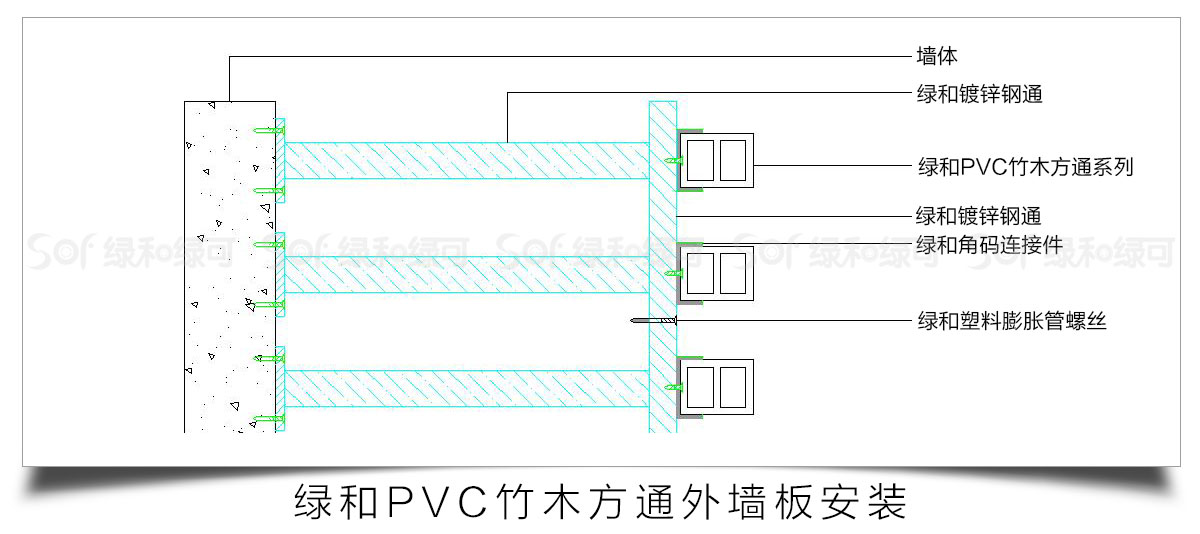 竹木塑方通安装方式