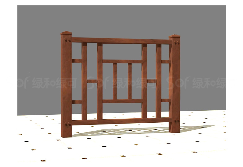 石英木塑小区围栏/木塑塑木栏杆