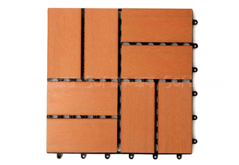 木塑卡扣创意地板/木塑塑木DIY地板