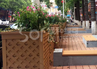 城市道路木塑花箱/木塑塑木花箱